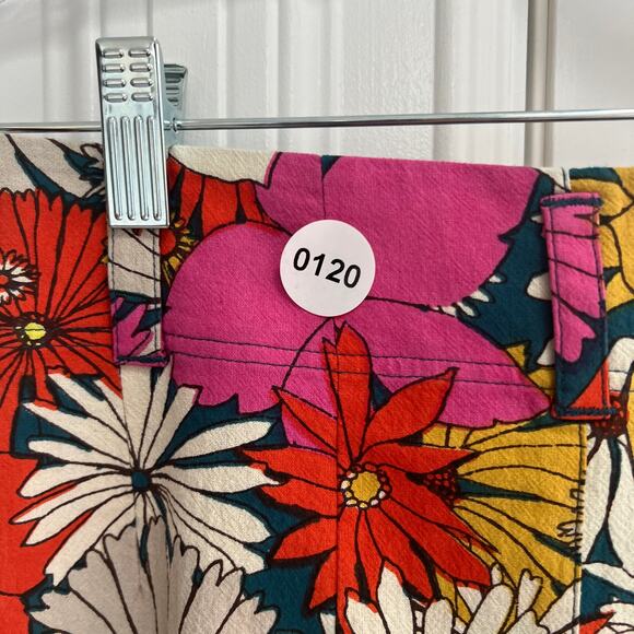 Free People Tessa Tapered Floral Trousers Multicolor Size 4 NEW - Picture 8 of 11